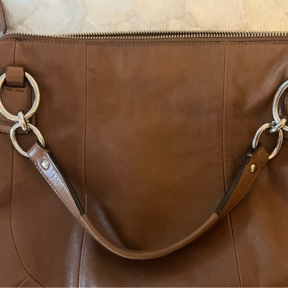 Coach Kristin Crossbody Brown Shoulder Handbag with Silver Hardware - Picture 2 of 8